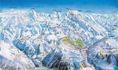 Alpe d'Huez – Les Couleurs Soleil - skimapa Alpe d´Huez