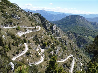 Lago di Garda - sever, Monte Baldo a Tremalzo
